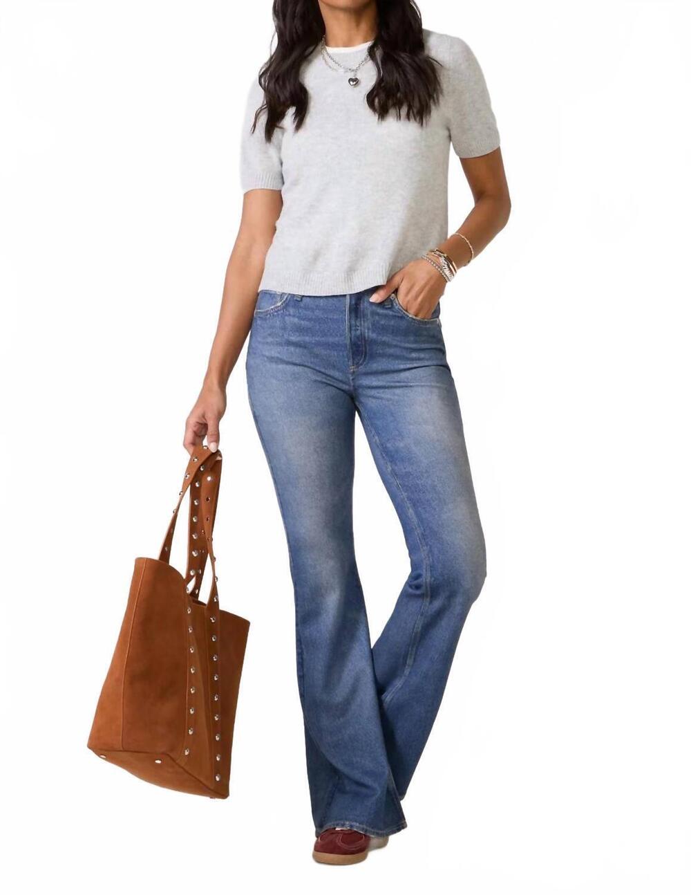 NEW RAG & BONE miramar ponte dahlia bootcut jeans in nolita